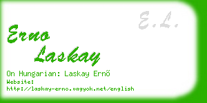 erno laskay business card